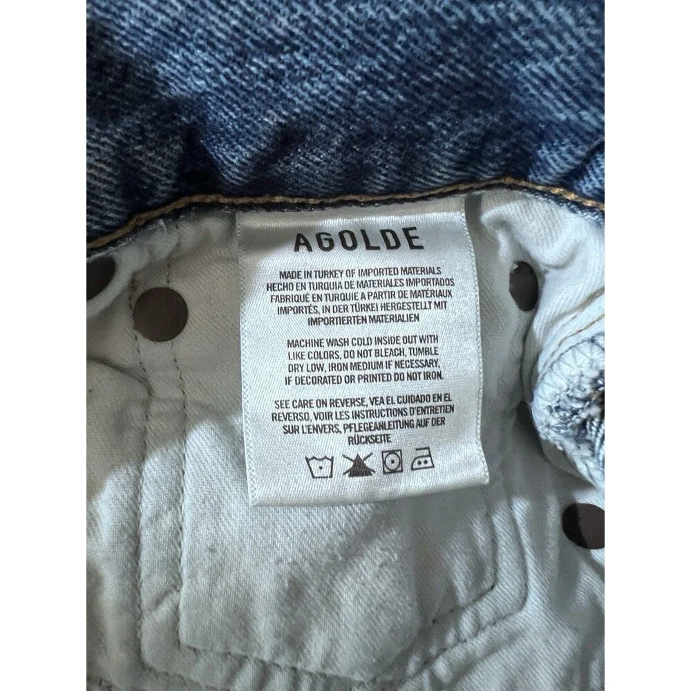 Agolde Parker Cut Off Denim Button Fly Shorts  Size 27